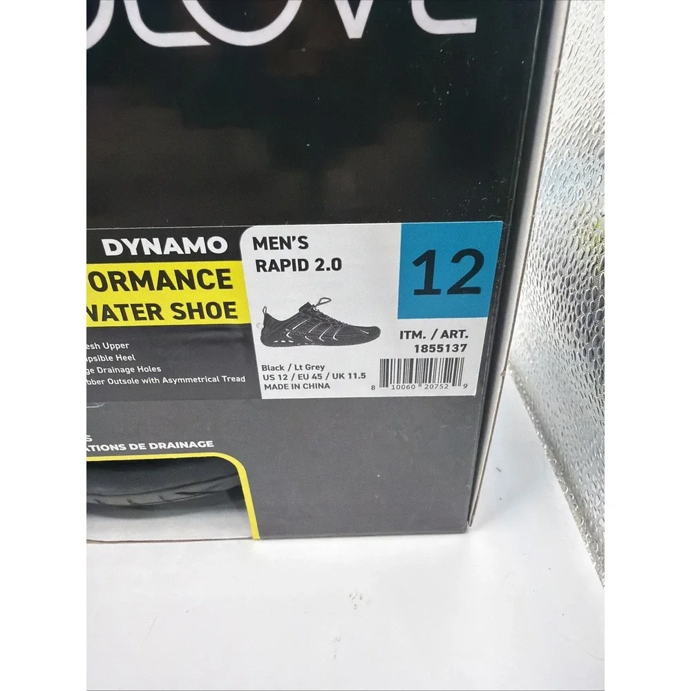 Body Glove Men's Dynamo Rapid 2.0 Water Shoes Black/Gray Size 12. New